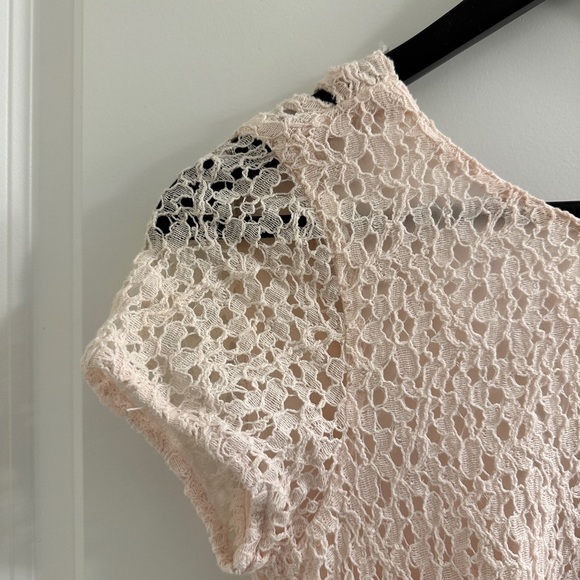 Zara Pink‎ Lace Dress XS - Picture 4 of 8